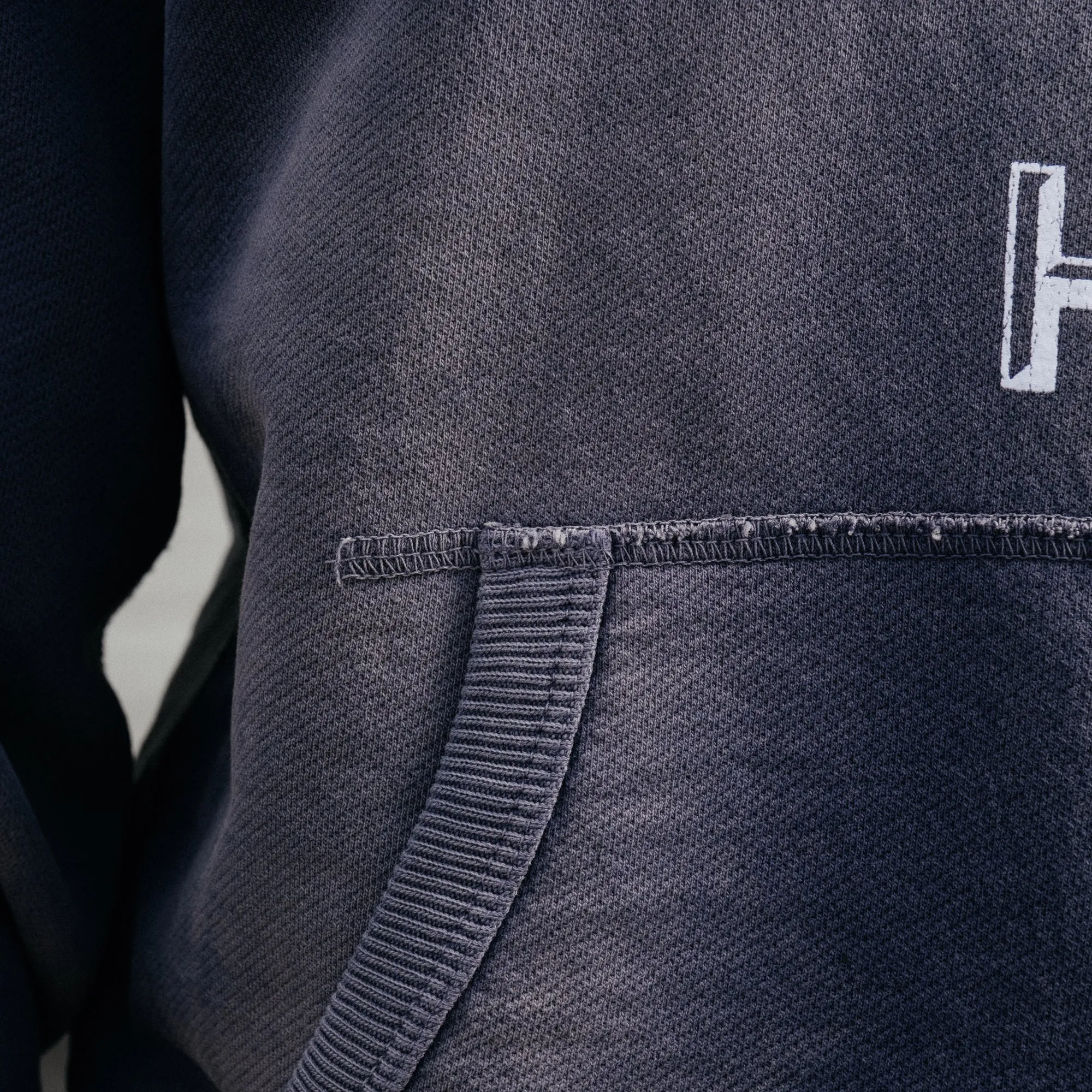 All-Time High Flocked Eagle Hoodie Cadet Blue FINAL SALE
