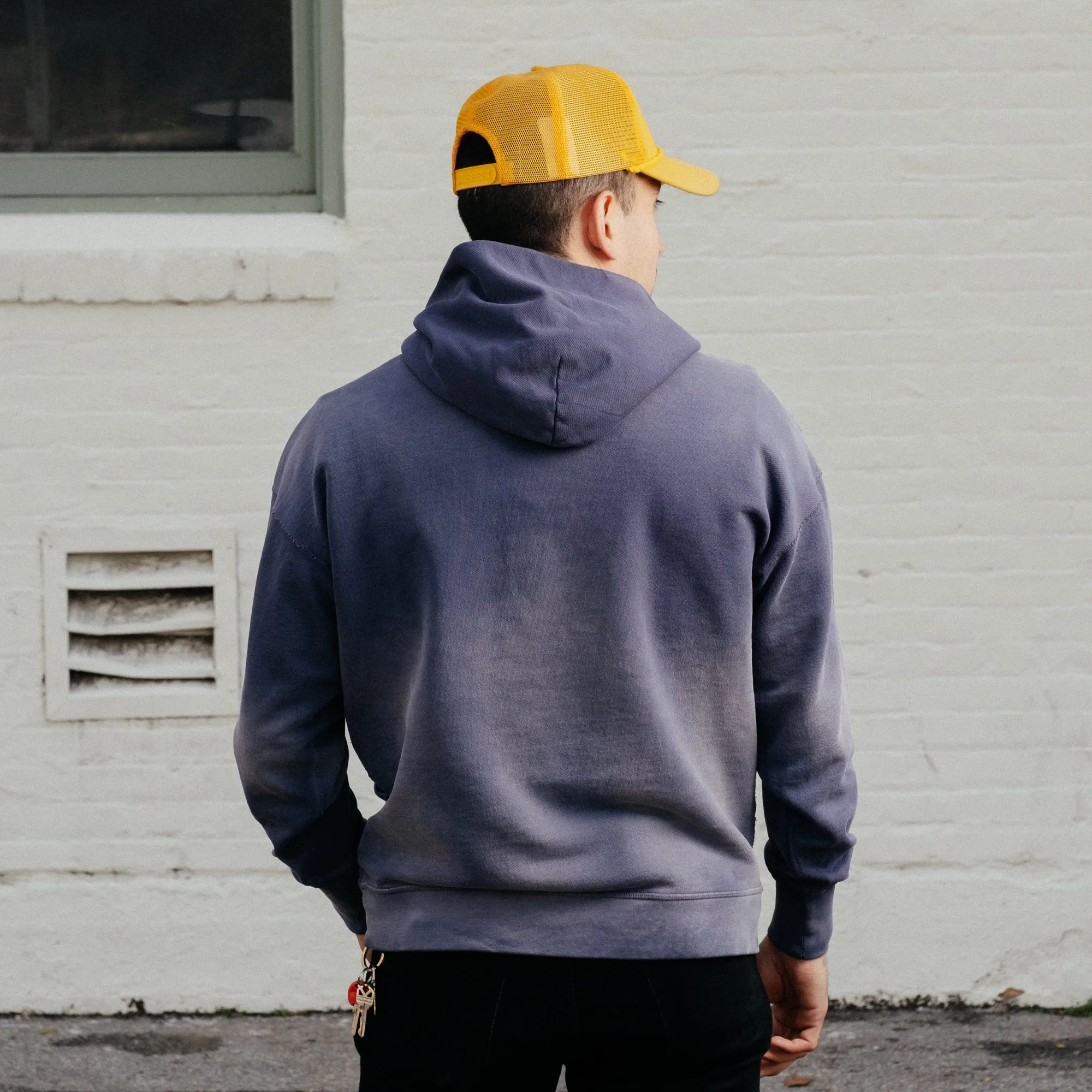 All-Time High Flocked Eagle Hoodie Cadet Blue FINAL SALE