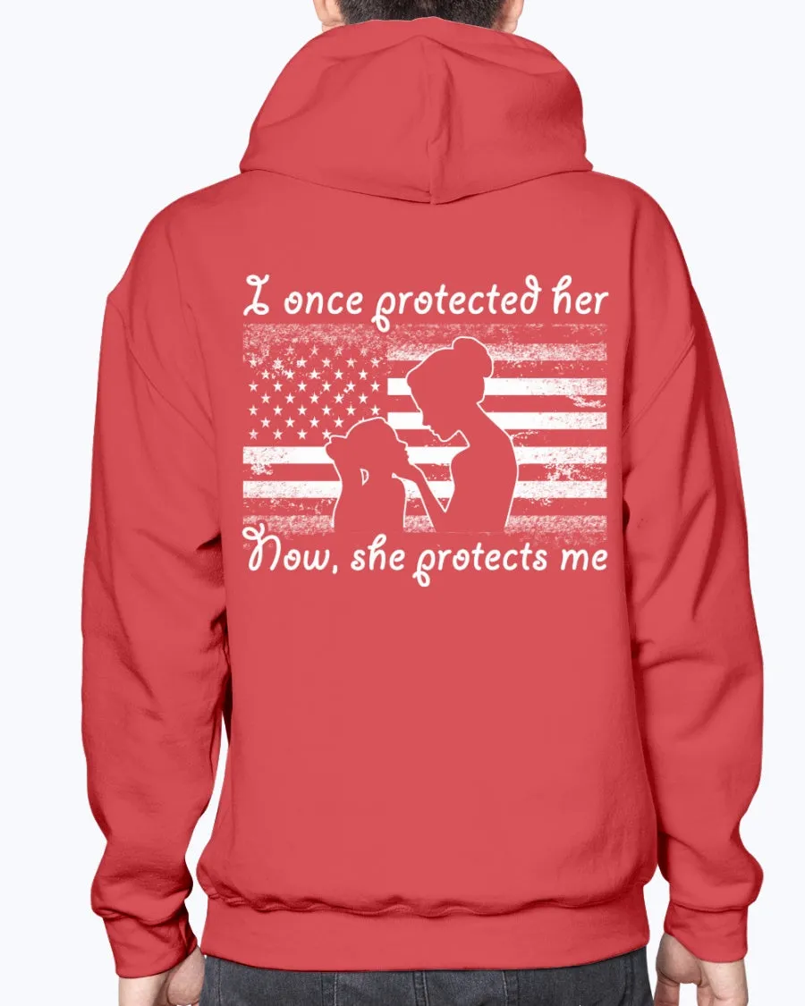 Army Mom Daughter Once Protected Flag T-shirts
