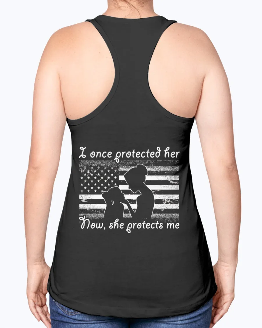 Army Mom Daughter Once Protected Flag T-shirts