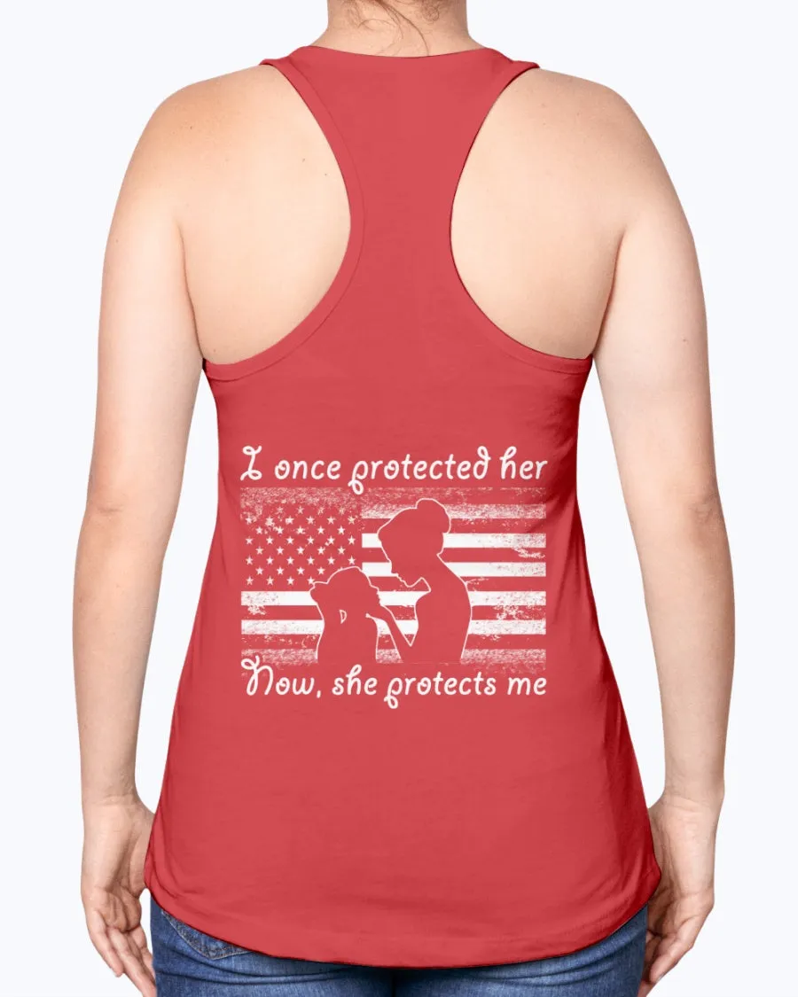 Army Mom Daughter Once Protected Flag T-shirts