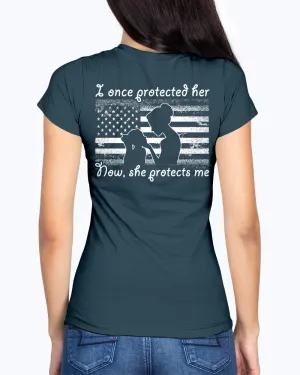 Army Mom Daughter Once Protected Flag T-shirts