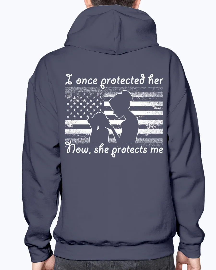 Army Mom Daughter Once Protected Flag T-shirts