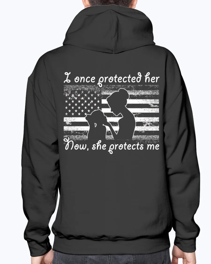 Army Mom Daughter Once Protected Flag T-shirts
