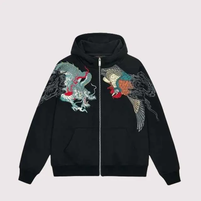 Black Japanese Hoodie