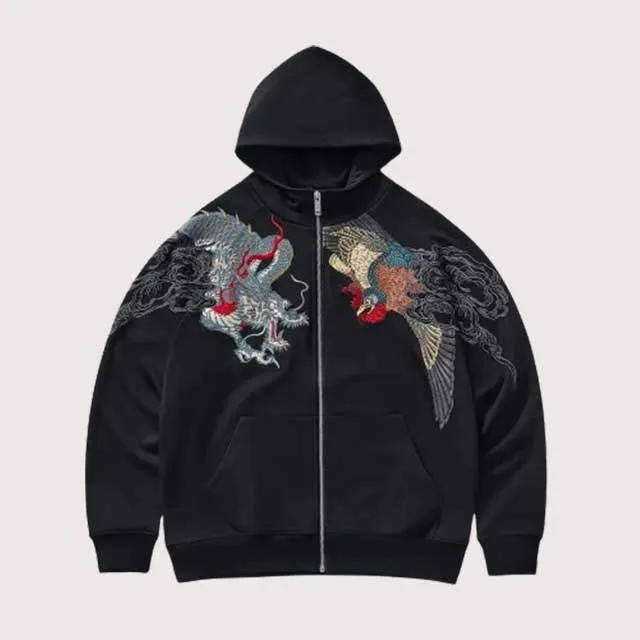 Black Japanese Hoodie