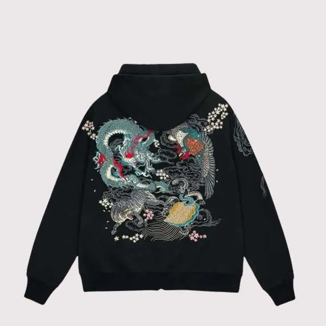 Black Japanese Hoodie