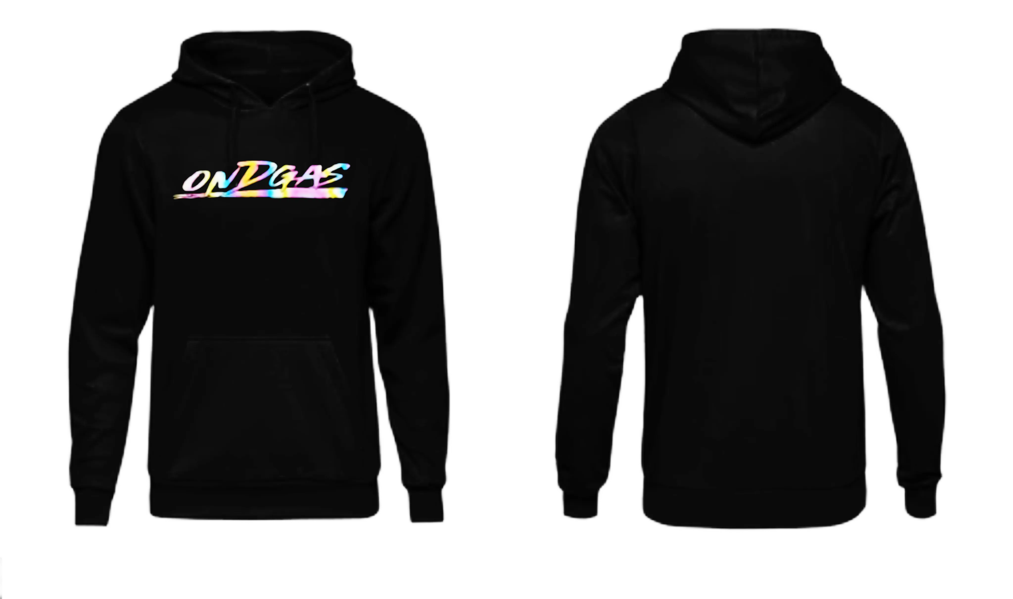 Black on Black Reflective Brush ONDGAS HOODIE