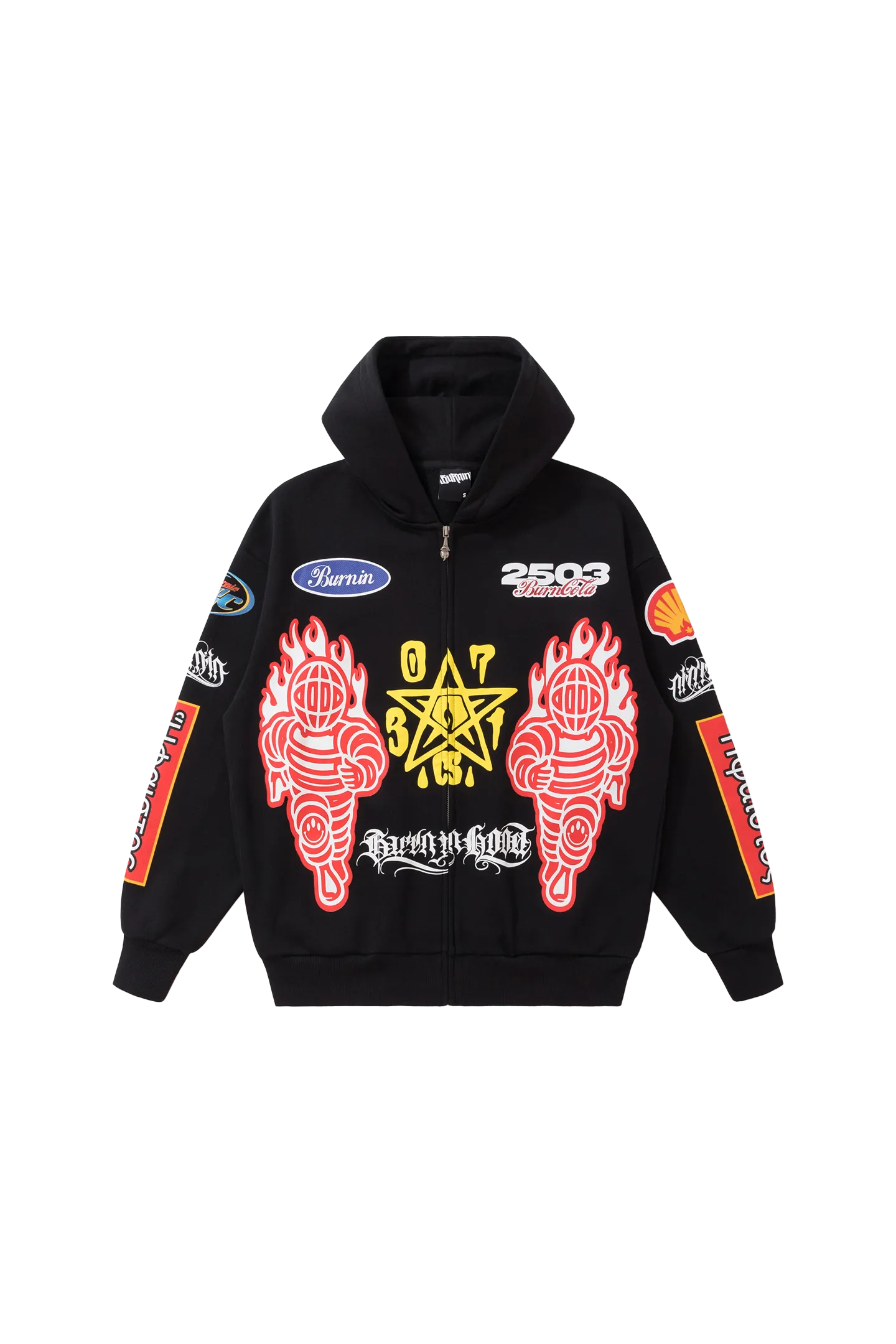 BURNIN Full Print Racing Zipper Hoodie