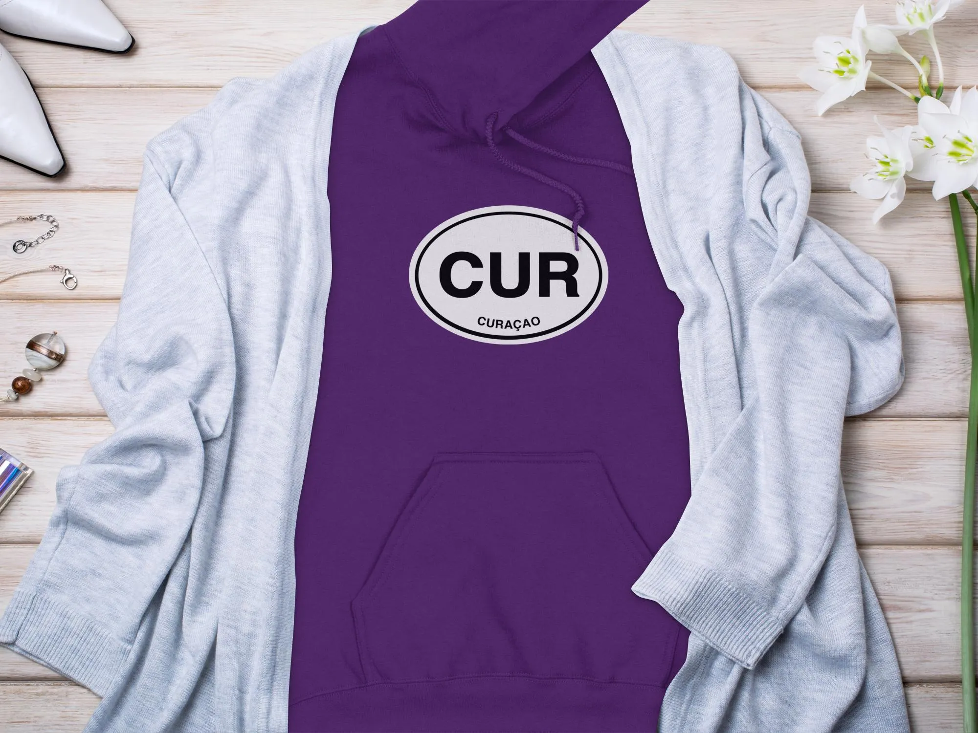 Curacao Mens Hoodie - Vibrant Style for Caribbean Adventures