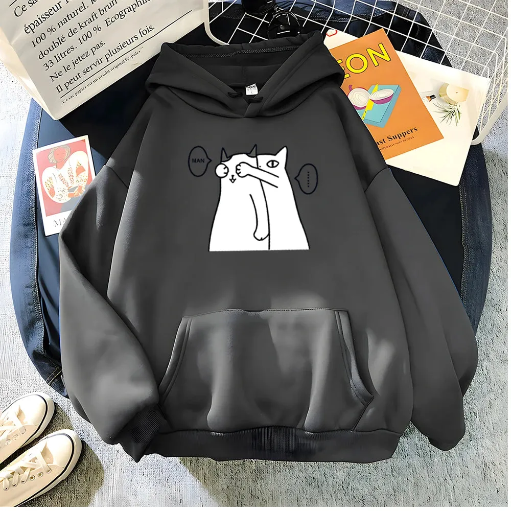 Cute Canvas Cozy Printed Hoodie