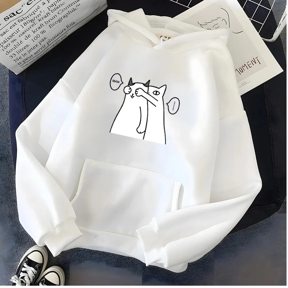 Cute Canvas Cozy Printed Hoodie