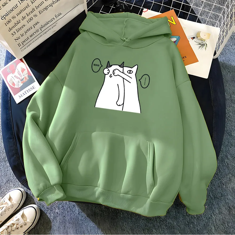 Cute Canvas Cozy Printed Hoodie