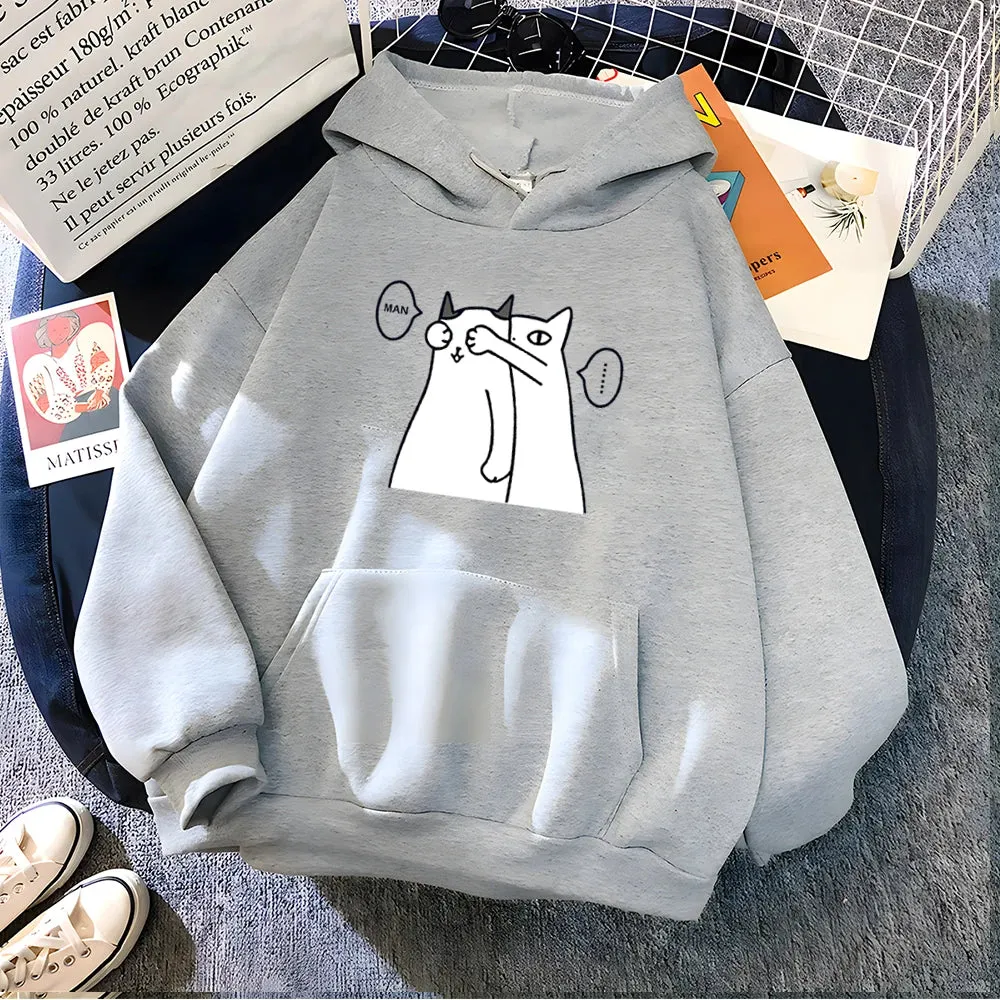Cute Canvas Cozy Printed Hoodie