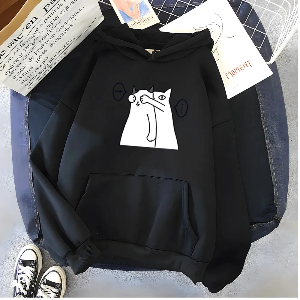 Cute Canvas Cozy Printed Hoodie