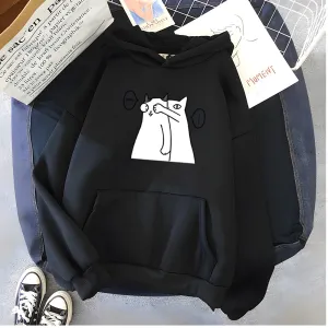 Cute Canvas Cozy Printed Hoodie