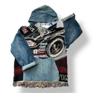 Denim Tapestry Hoodie - XL Unisex