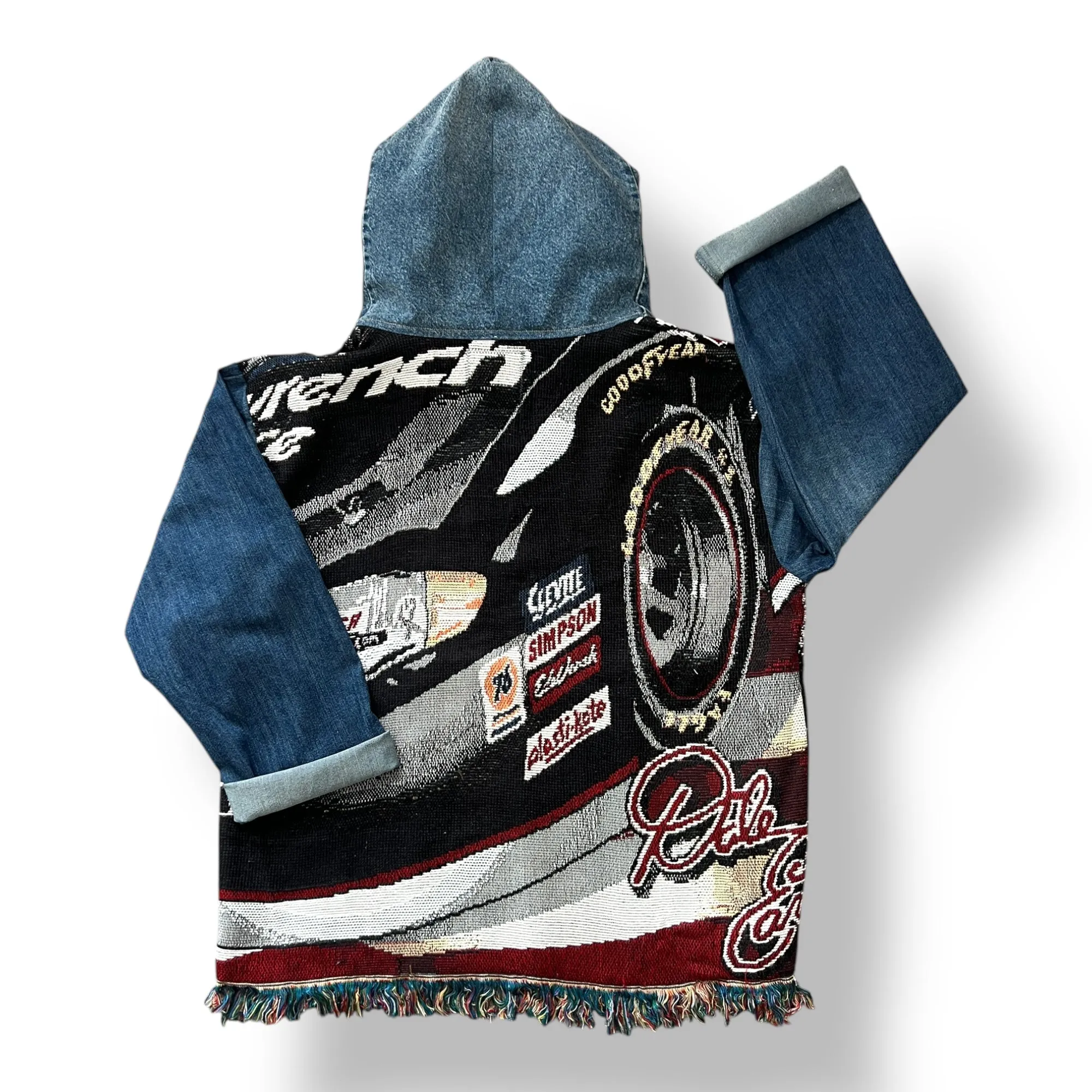 Denim Tapestry Hoodie - XL Unisex
