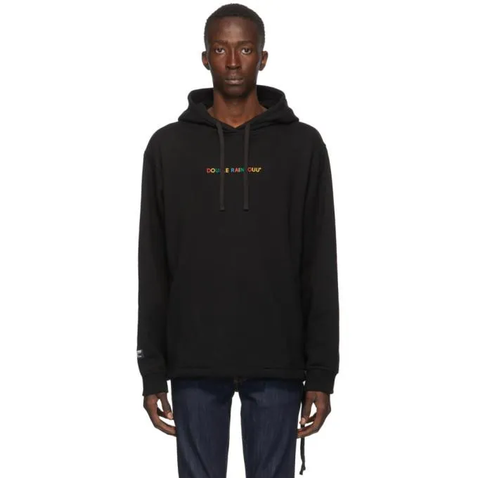 Double Rainbouu Black Logo Couch Surf Hoodie