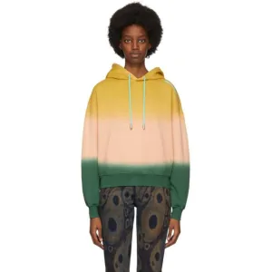 Eckhaus Latta Yellow and Orange Gradient Hoodie