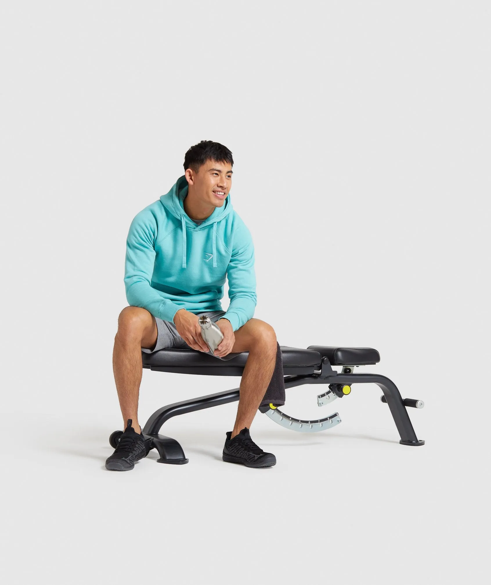 Gymshark Crest Hoodie - Light Blue