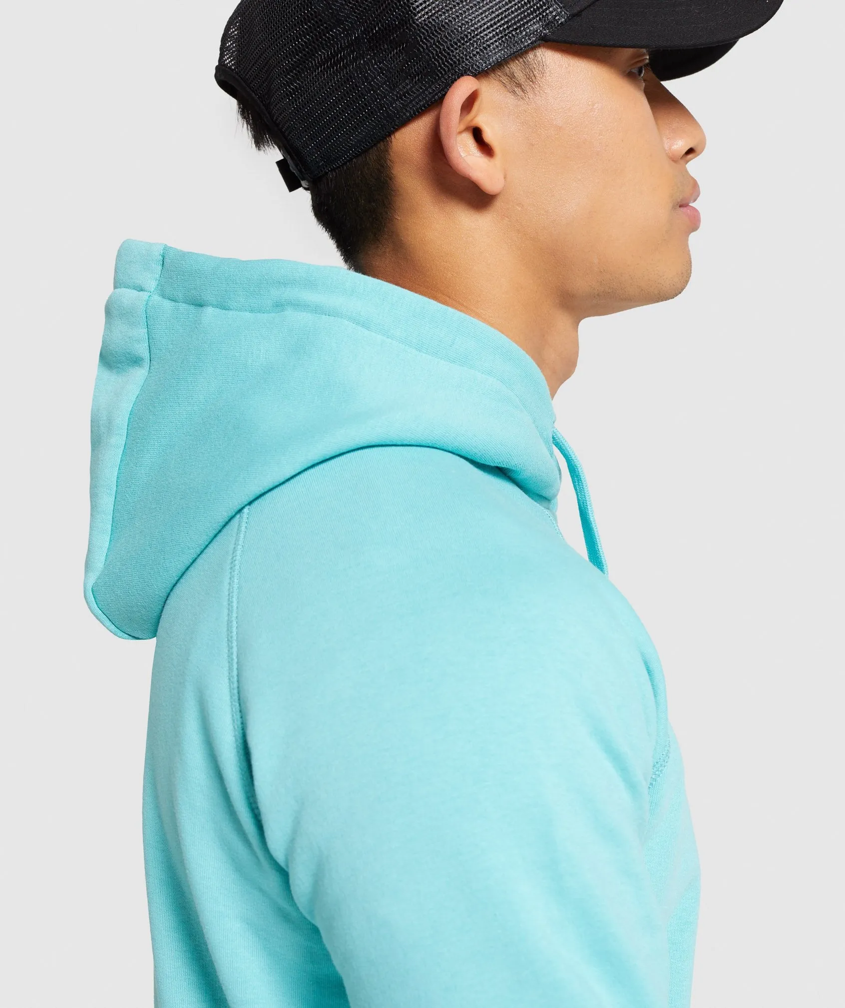 Gymshark Crest Hoodie - Light Blue