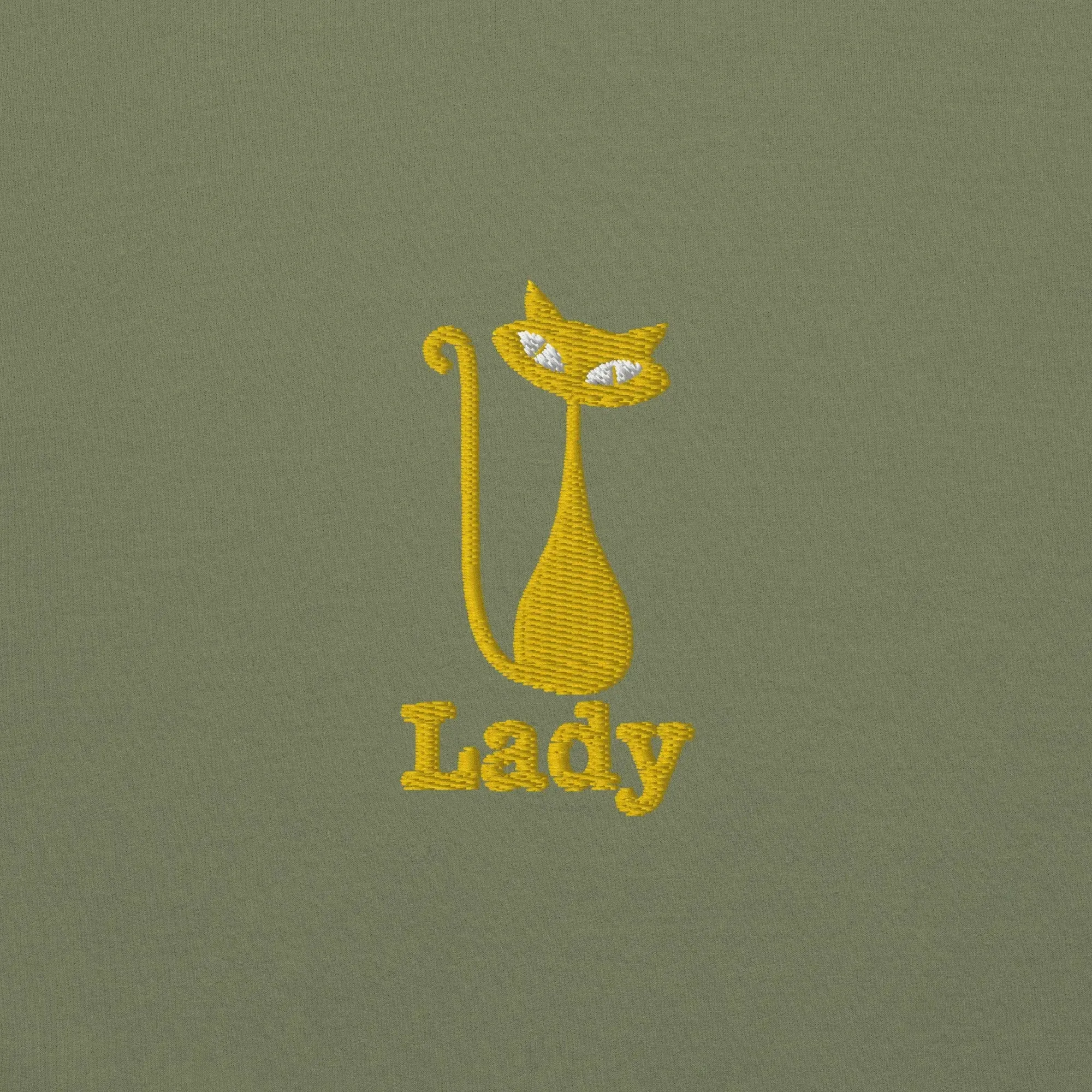hoodie "Cat Lady" - "I Live, I Love, I Vote" Navy-gold embroidery