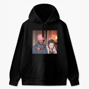 IRL Anime Style Hoodie Lil Peep X Lil Tracy and Shinobu Kocho