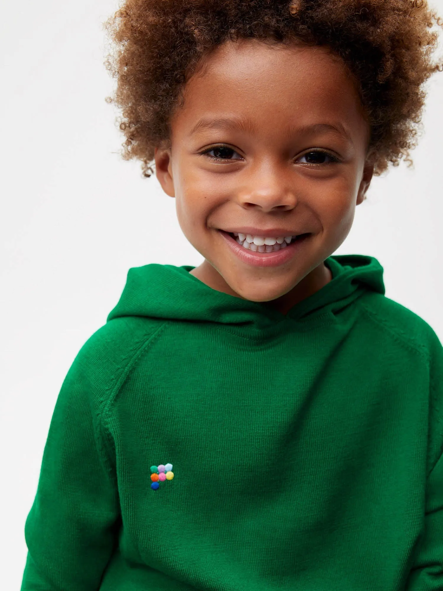 Kids Merino Wool Hoodie—seaweed green