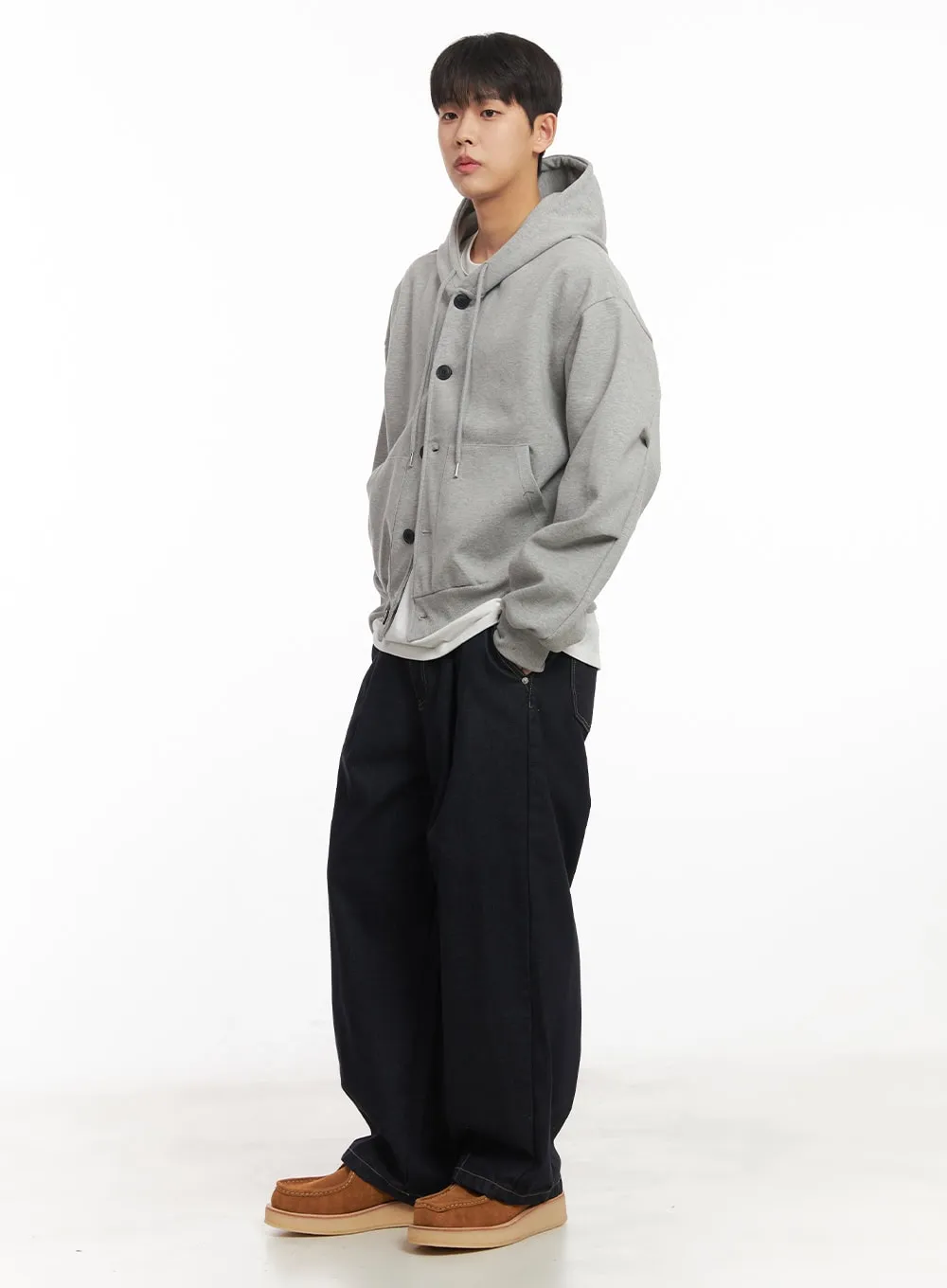 Men's Buttoned Hoodie IM517