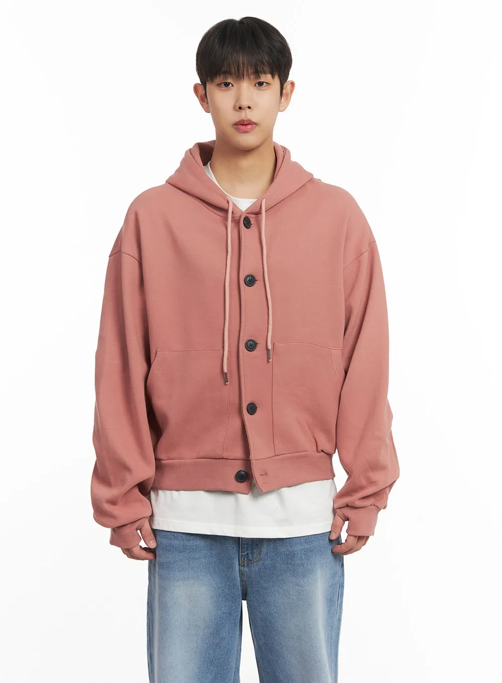 Men's Buttoned Hoodie IM517
