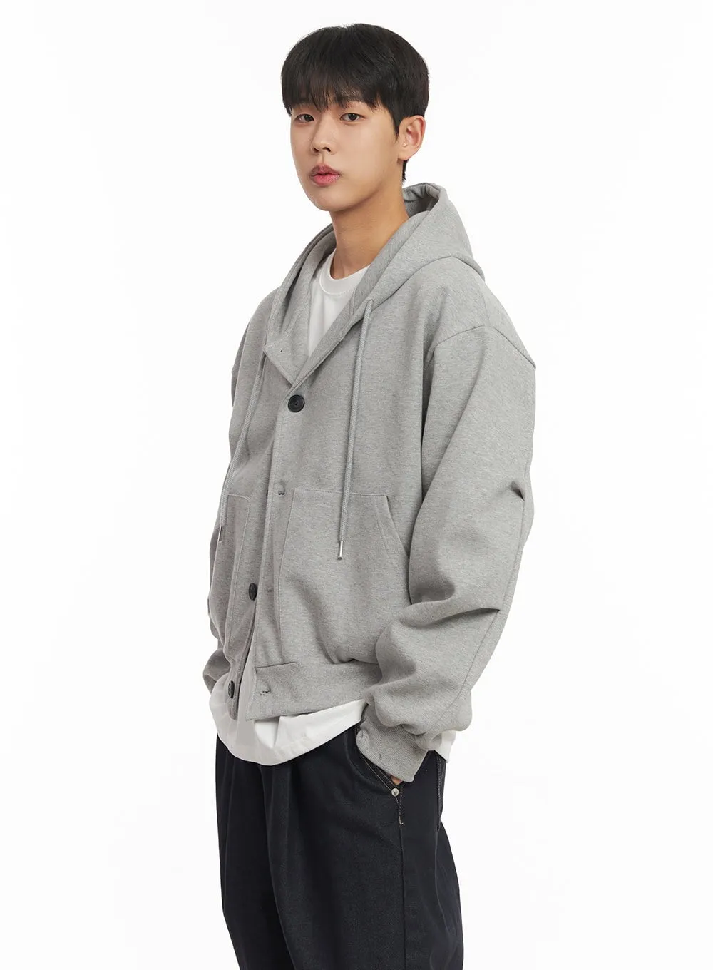 Men's Buttoned Hoodie IM517