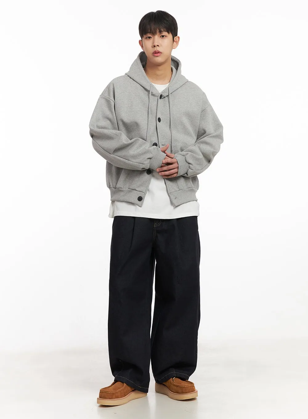Men's Buttoned Hoodie IM517