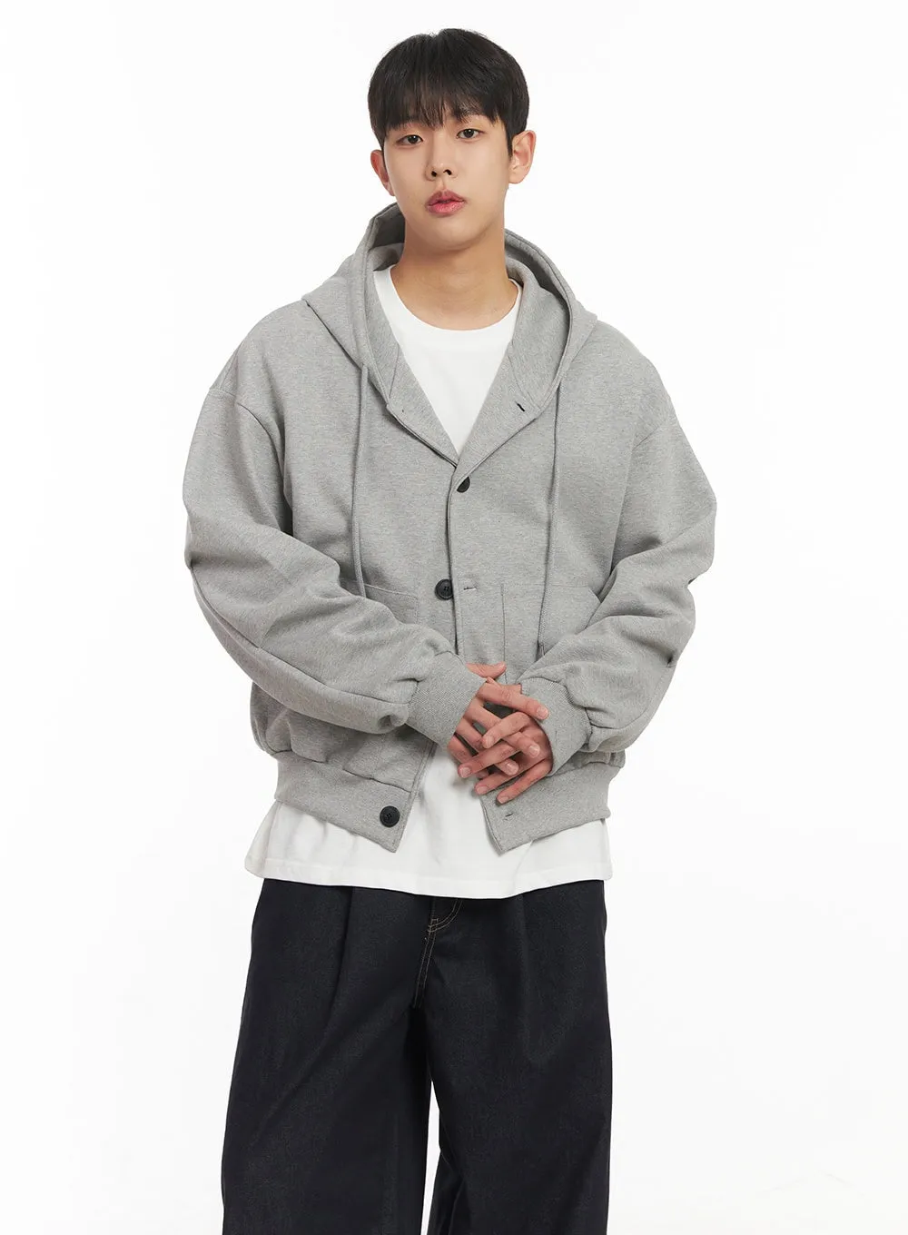 Men's Buttoned Hoodie IM517