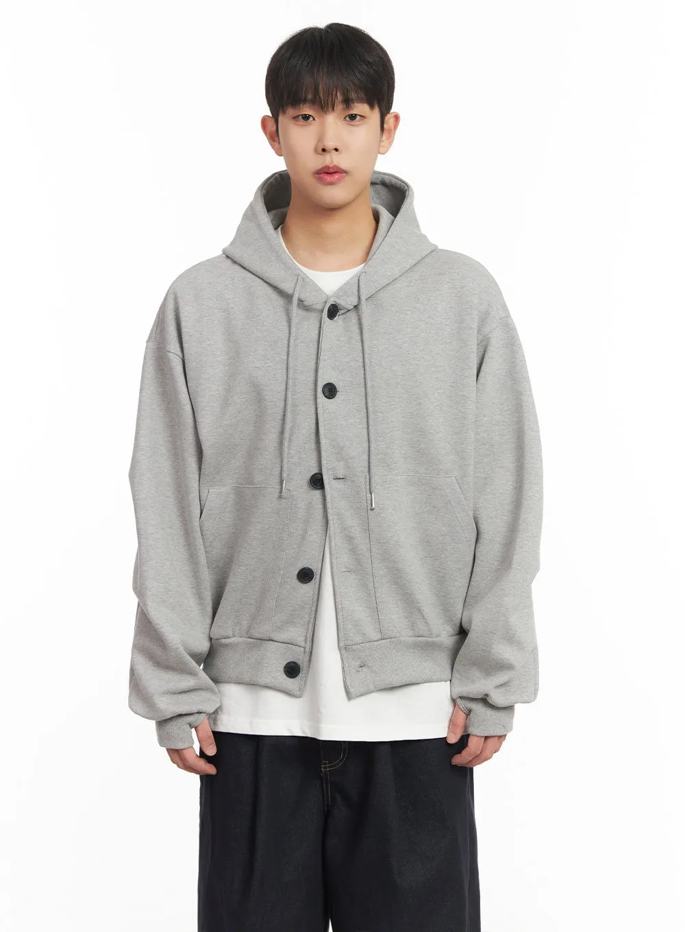 Men's Buttoned Hoodie IM517