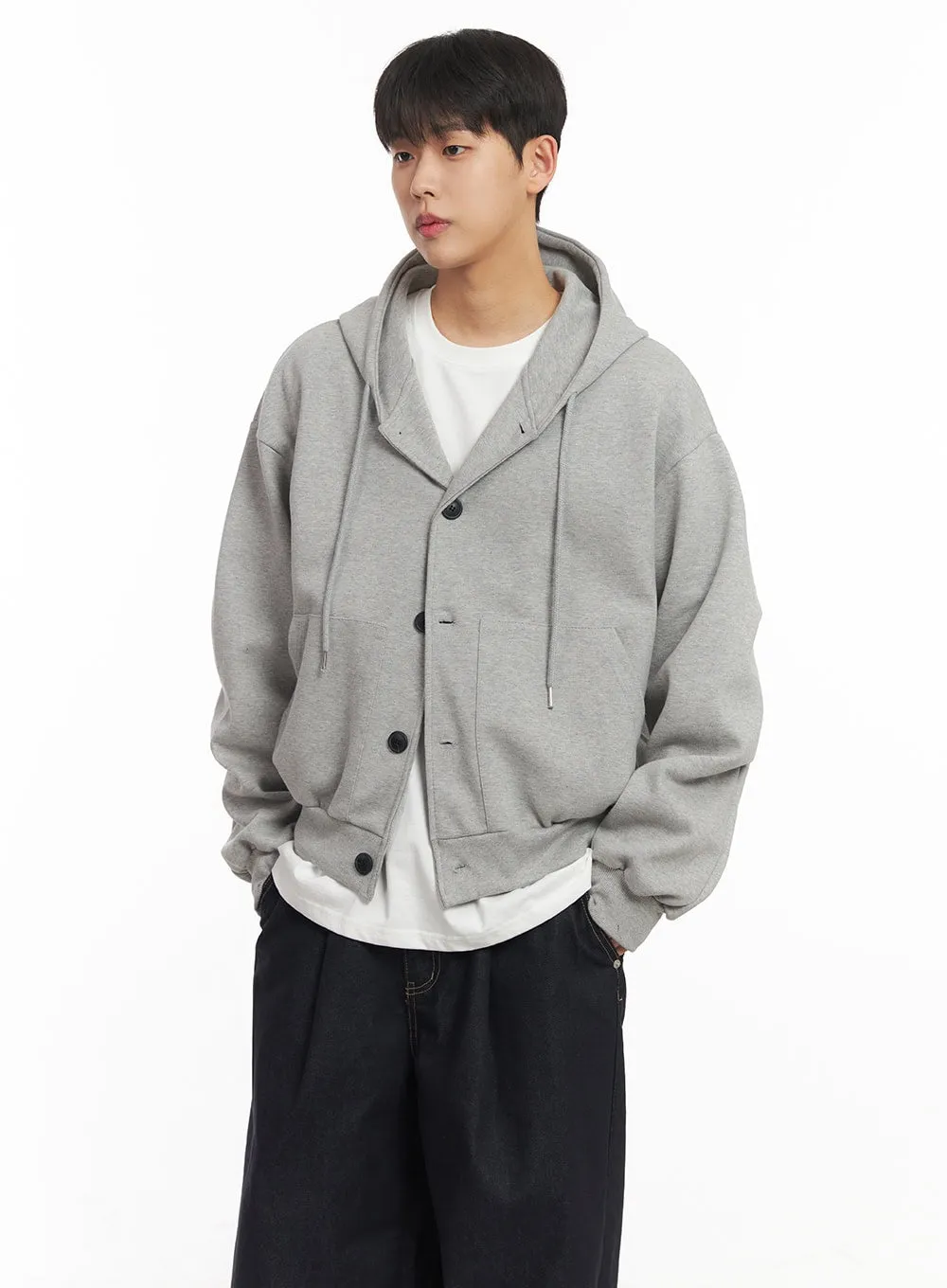 Men's Buttoned Hoodie IM517