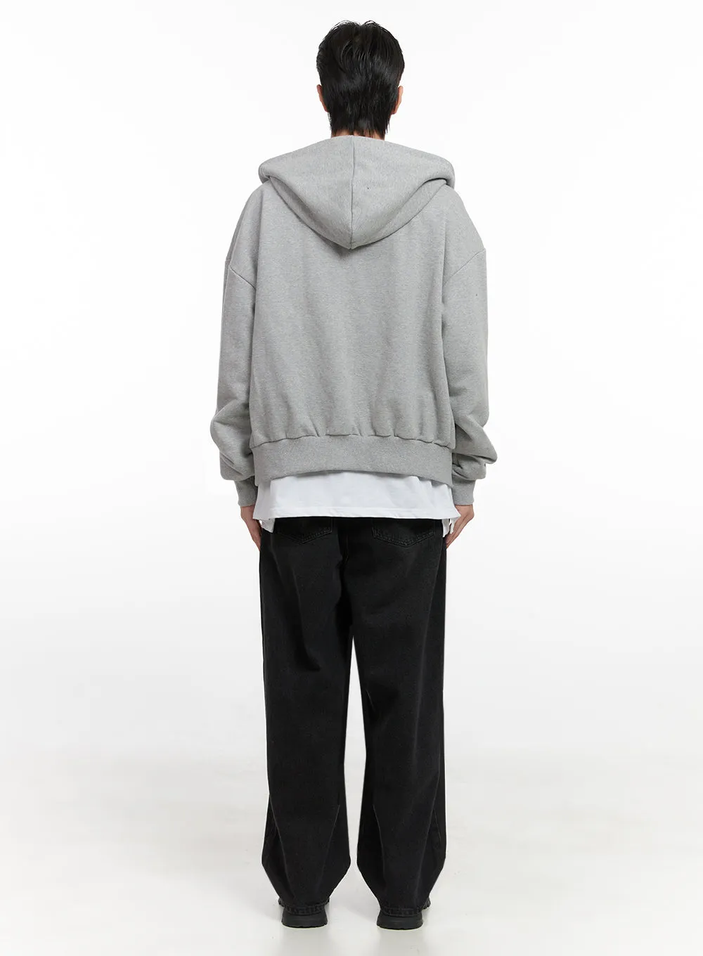 Men's Embroidered Double Zip Hoodie ID406