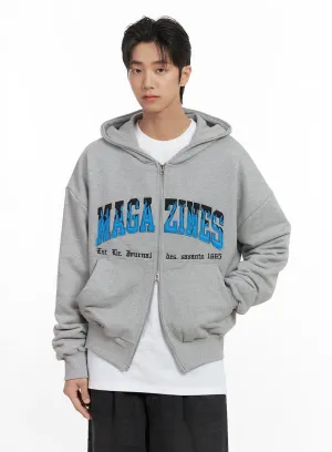 Men's Embroidered Double Zip Hoodie ID406