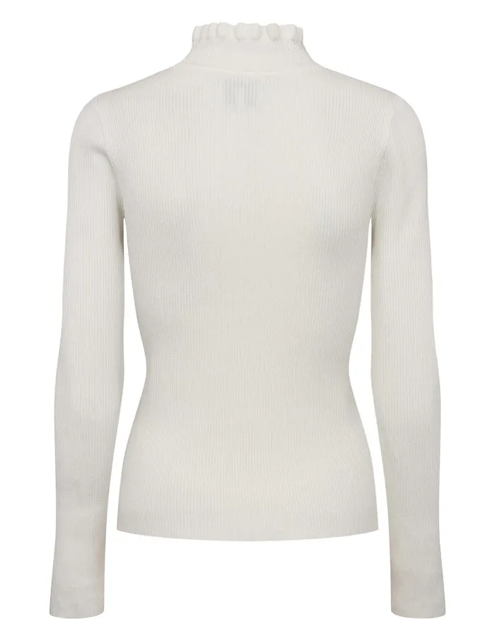 Numph Sidanu Highneck Pullover in Cloud Dancer