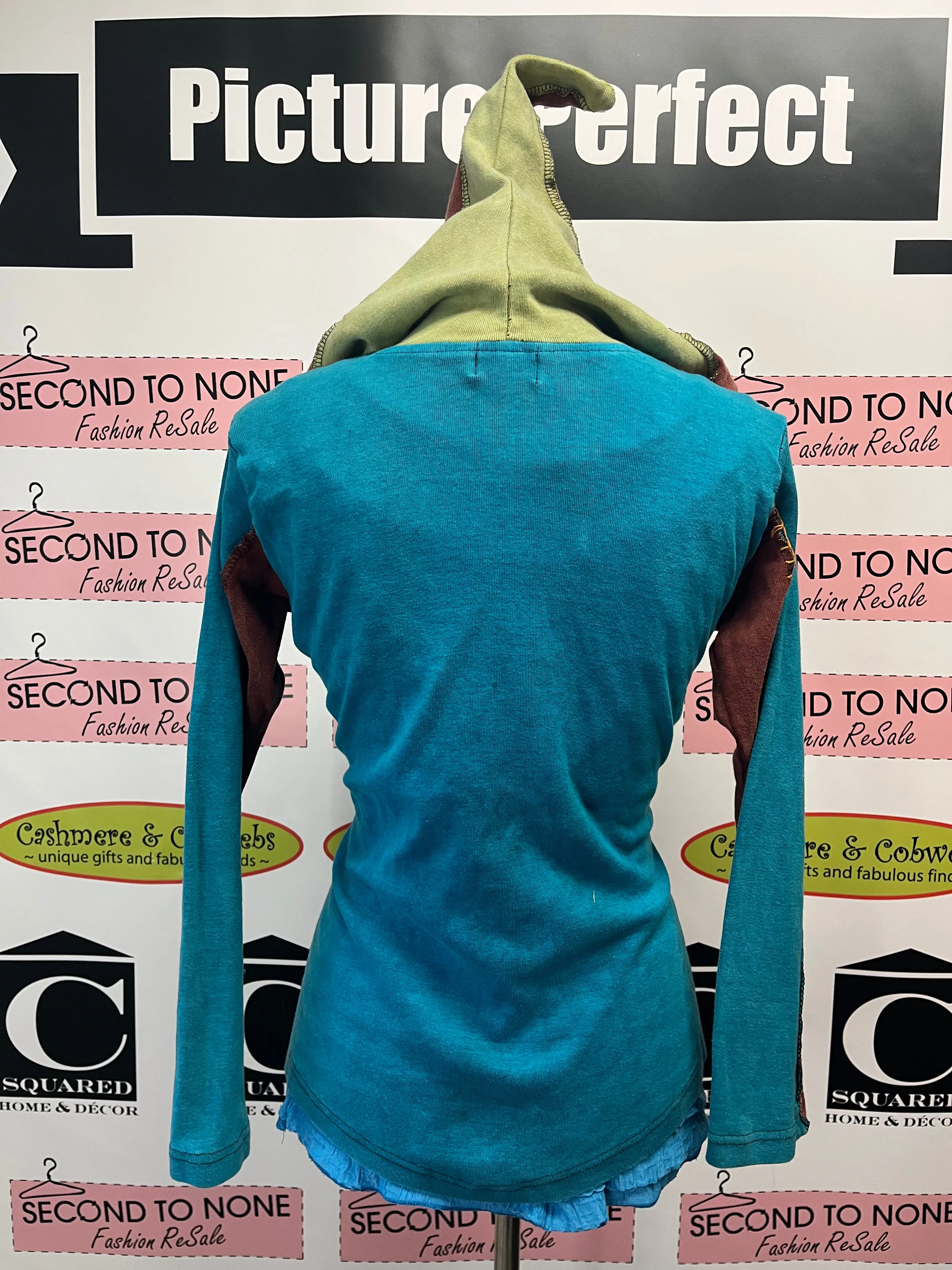 Patchwork Quirky Hoodie (Size S/M)