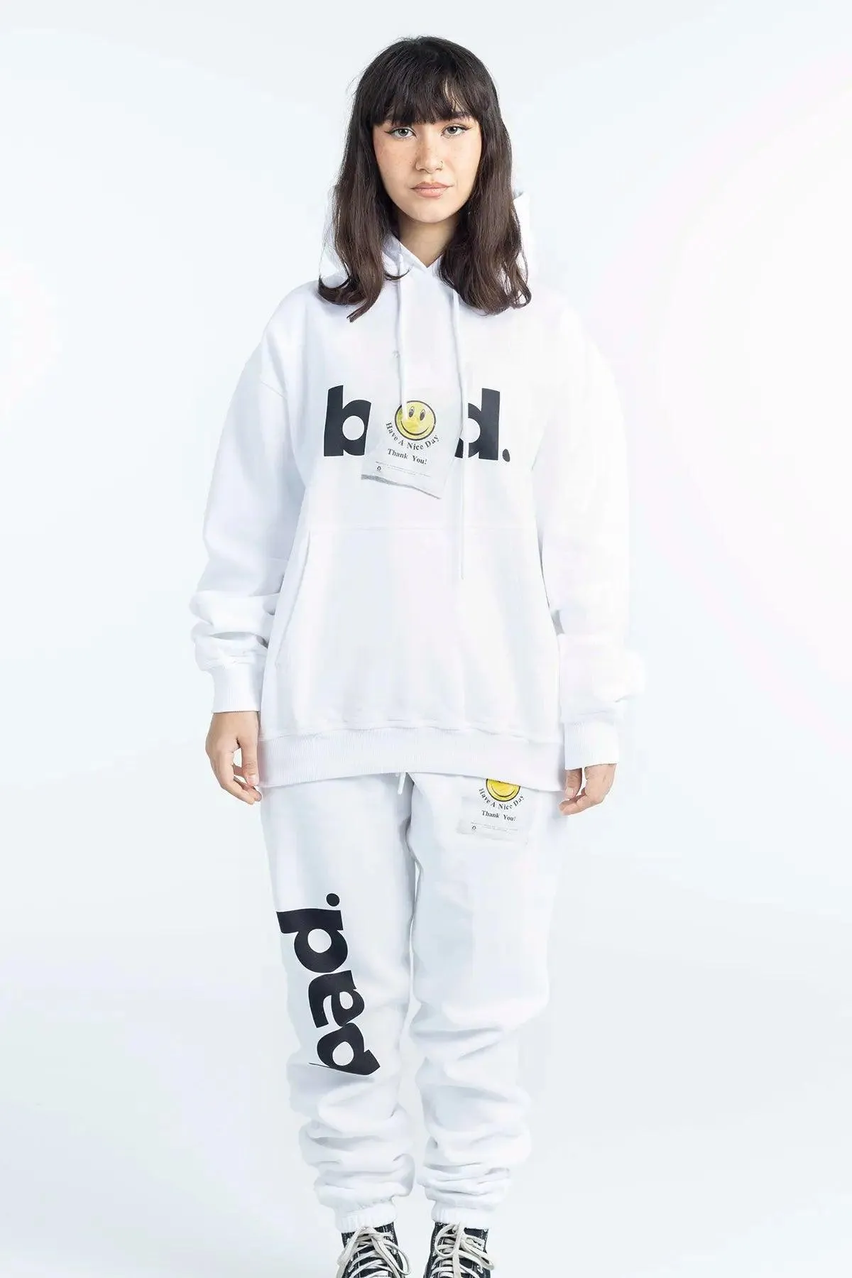 "HAVE A NICE DAY" Hoodie - White