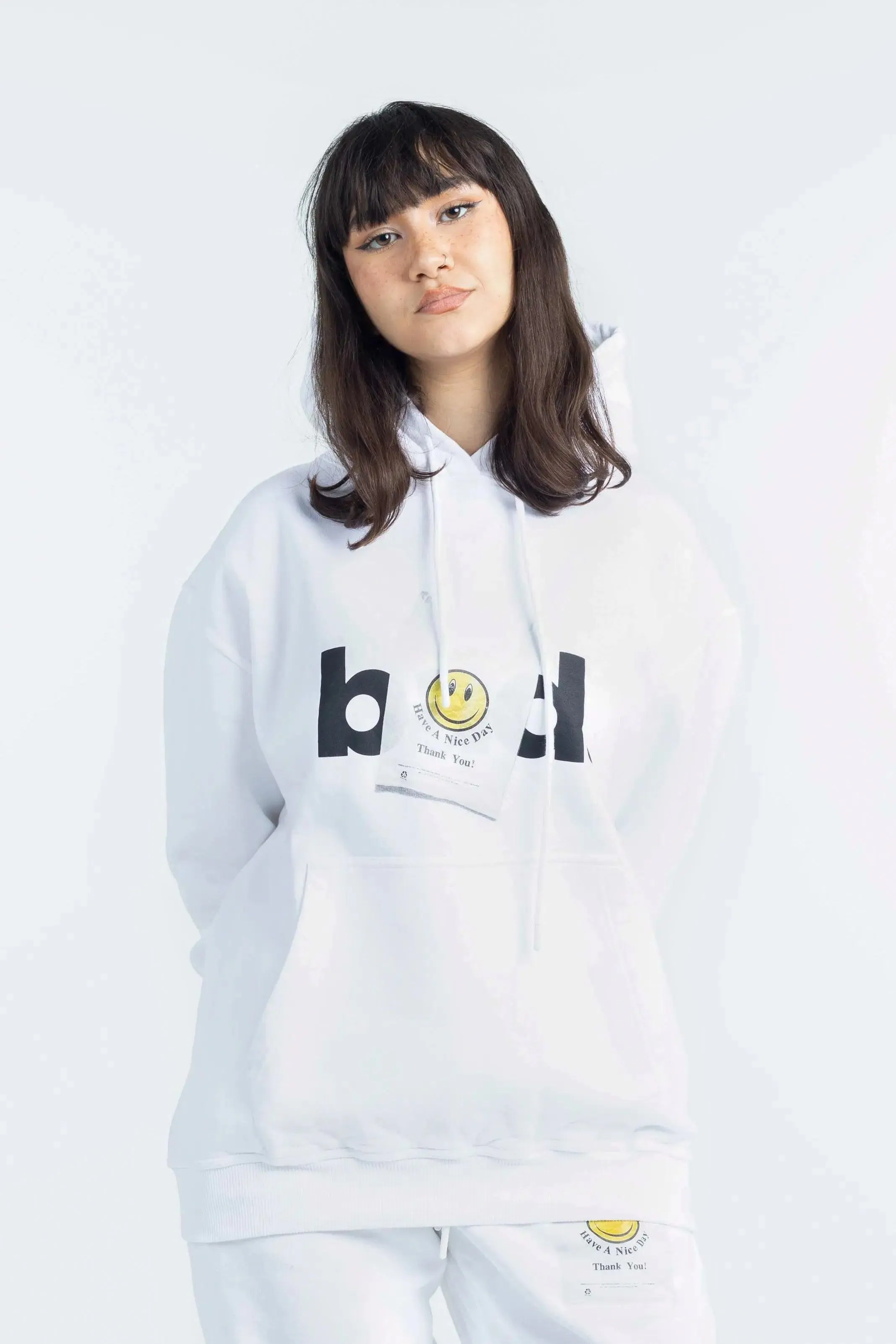 "HAVE A NICE DAY" Hoodie - White