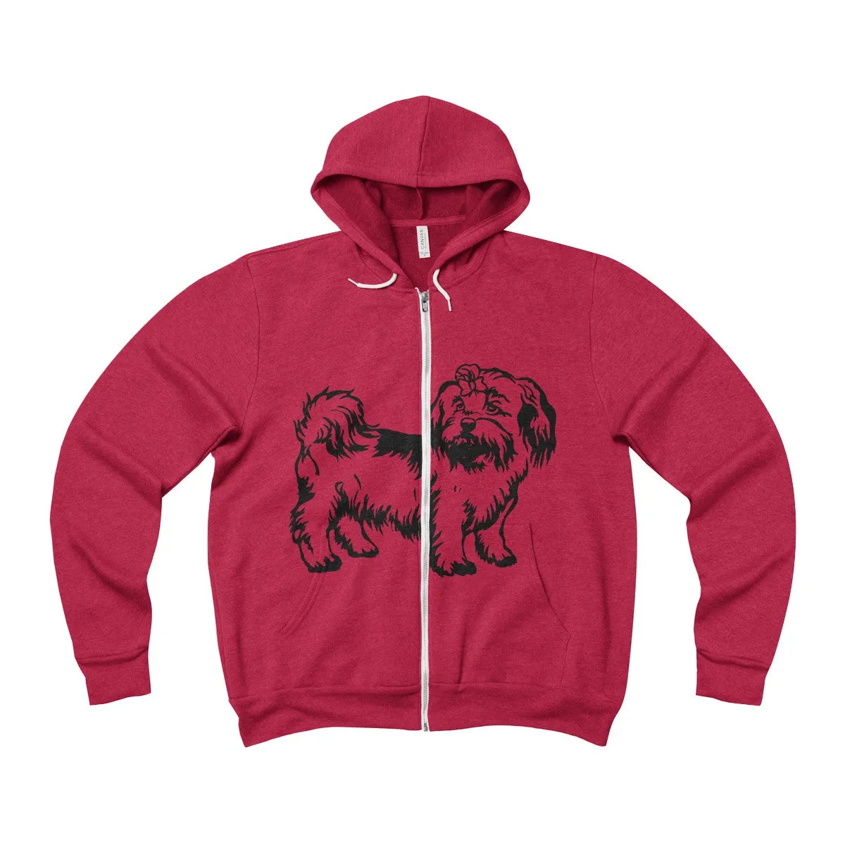 Shih Tzu Unisex Sponge Fleece Full-Zip Hoodie