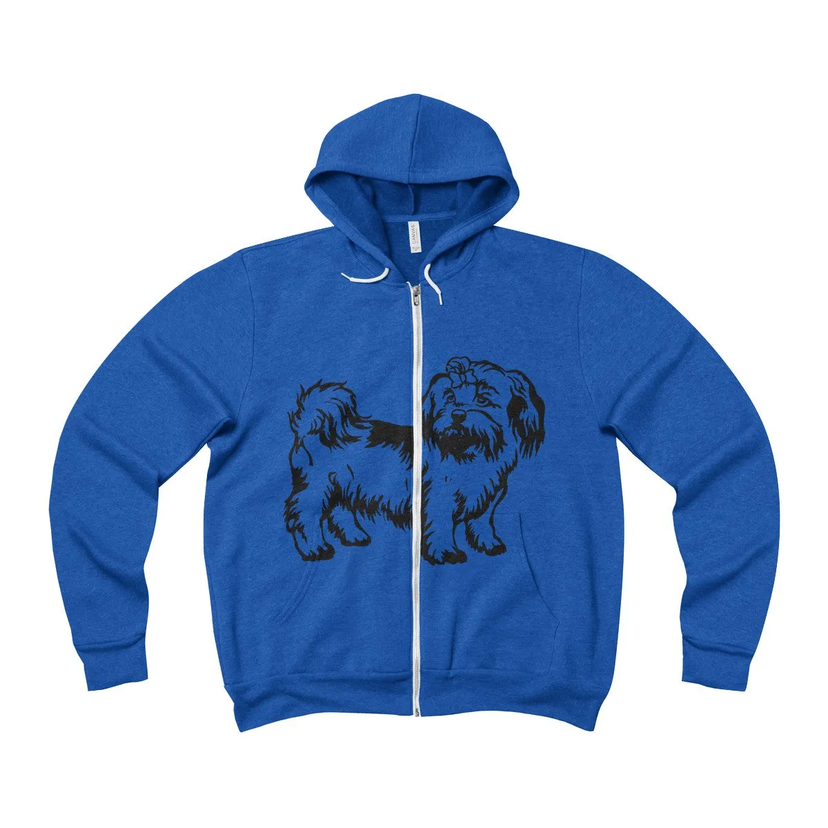 Shih Tzu Unisex Sponge Fleece Full-Zip Hoodie
