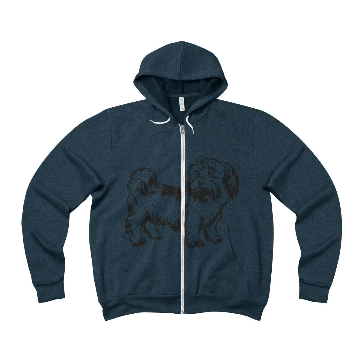 Shih Tzu Unisex Sponge Fleece Full-Zip Hoodie