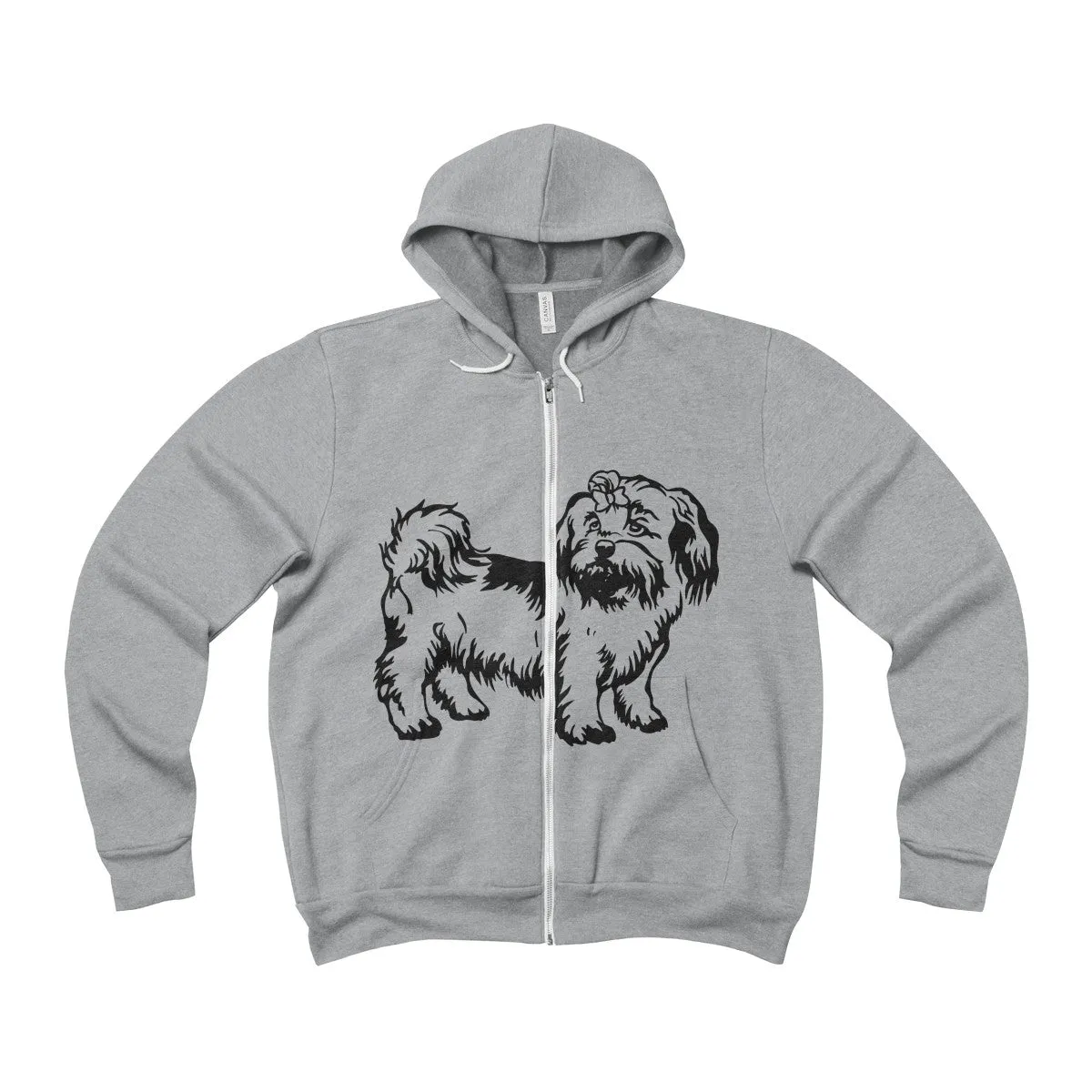 Shih Tzu Unisex Sponge Fleece Full-Zip Hoodie