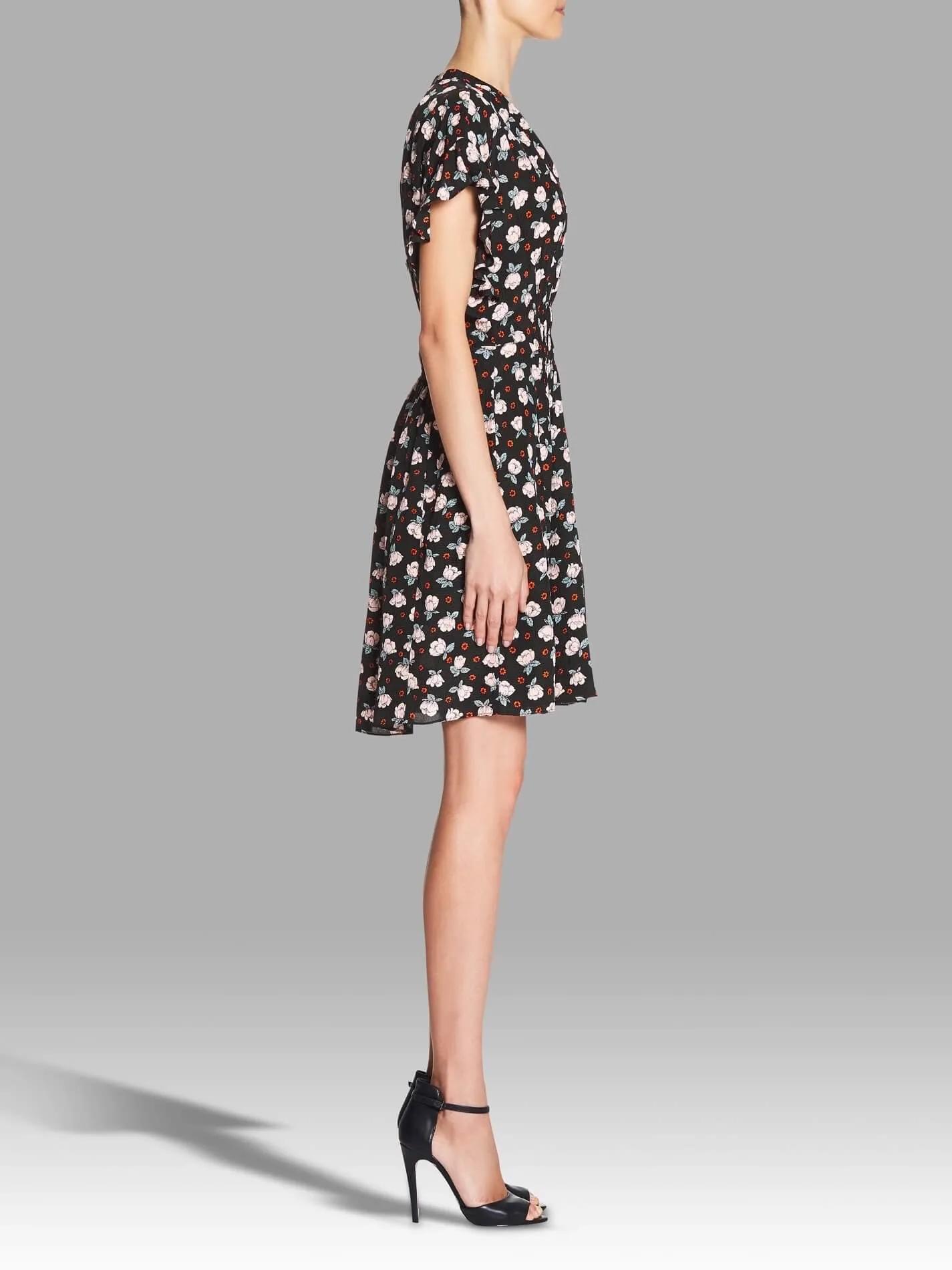 Short Sleeve Rosalie V Neck Dress