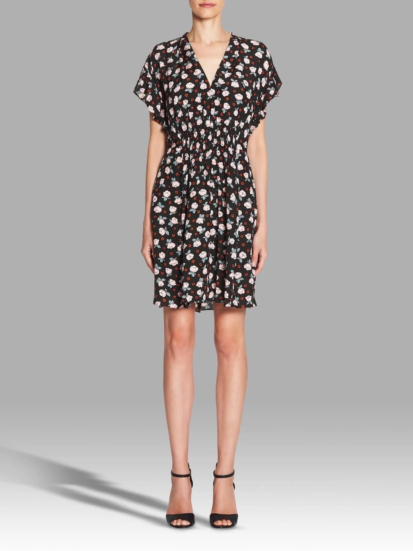 Short Sleeve Rosalie V Neck Dress