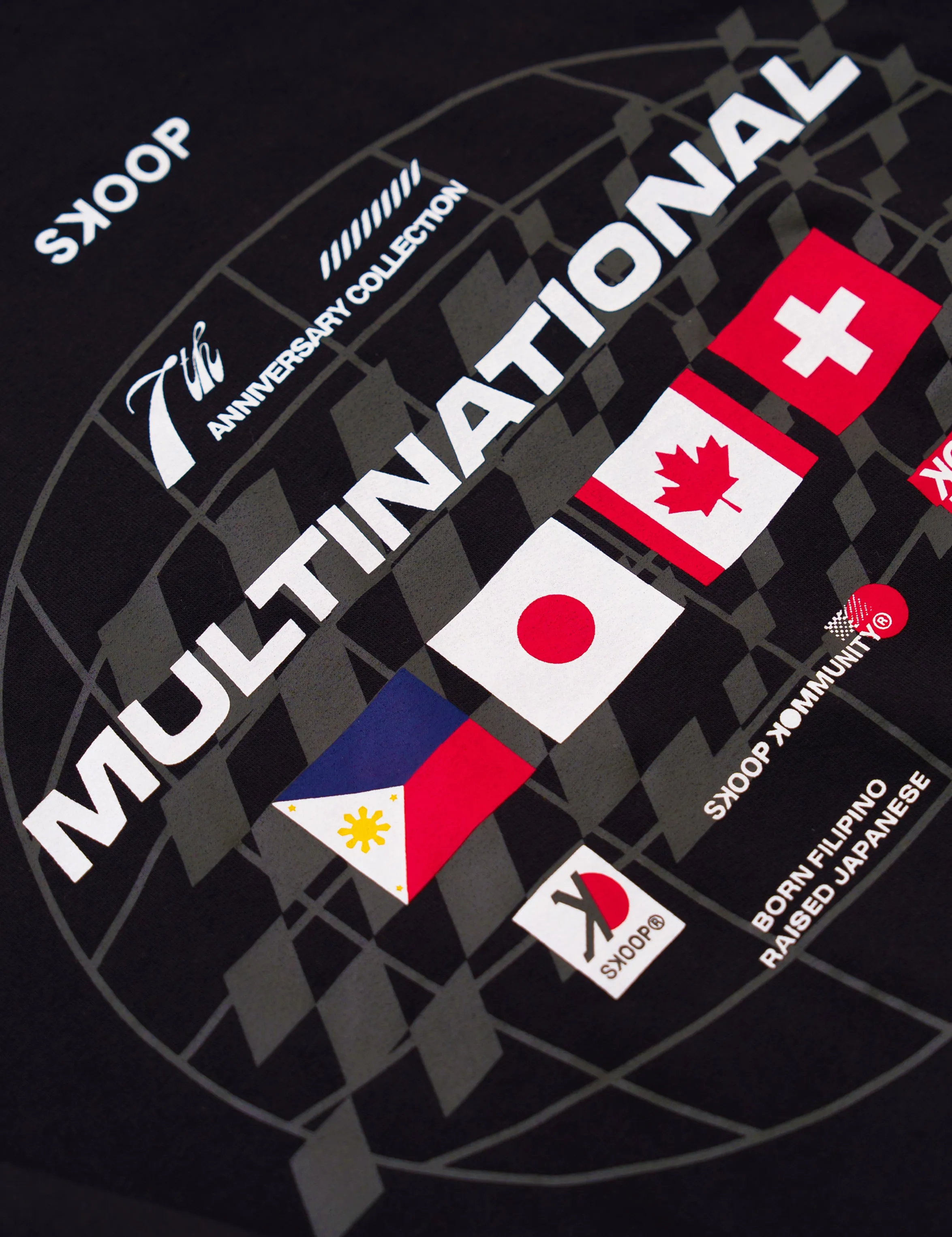SKOOP® Hoodie Multinational V2 Black