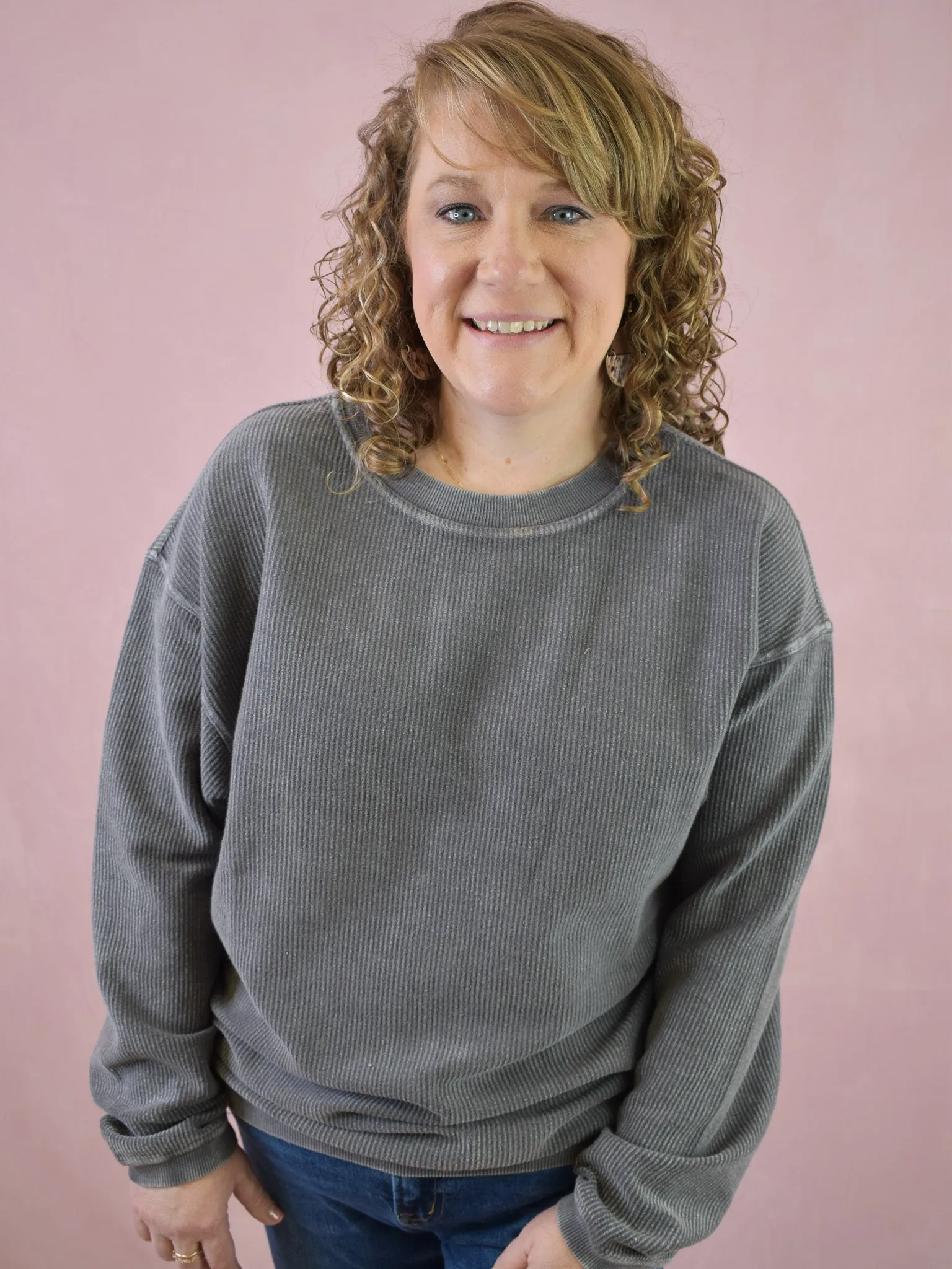 Think About It Luxe Corded Pullover